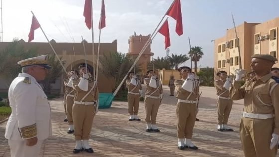 مراسيم حفل تحية العلم بمناسبة عيد العرش المجيد بمقر ولاية جهة درعة تافيلالت بمدينة الرشيدية