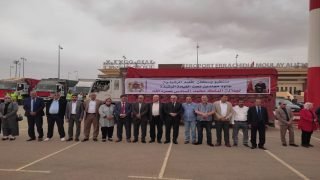 قافلة محملة بالمساعدات الغذائية واللوجستية تغادر الرشيدية نحو المناطق المنكوبة