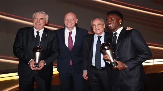 كارلو أنشيلوتي يُتوَّج بجائزة أفضل مدرب في العالم لعام 2024