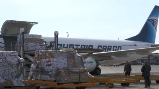 تفاصيل وصول أول طائرة مساعدات مصرية إلى دمشق