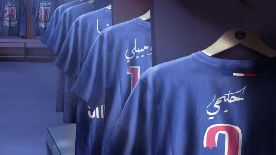 باريس سان جيرمان يحتفي باللغة العربية في مباراة كأس الأبطال بقطر