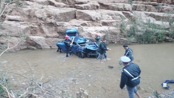 إقليم تنغير.. مصرع ثلاثة أشخاص إثر سقوط سيارة من منحدر جبلي