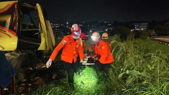 إندونيسيا .. مصرع 16 شخصا في حادث انقلاب حافلة