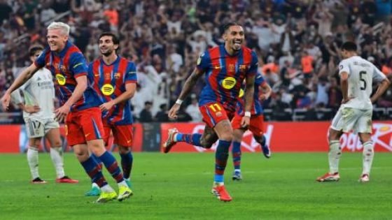برشلونة يحسم الكلاسيكو ويتوج بكأس السوبر الإسباني